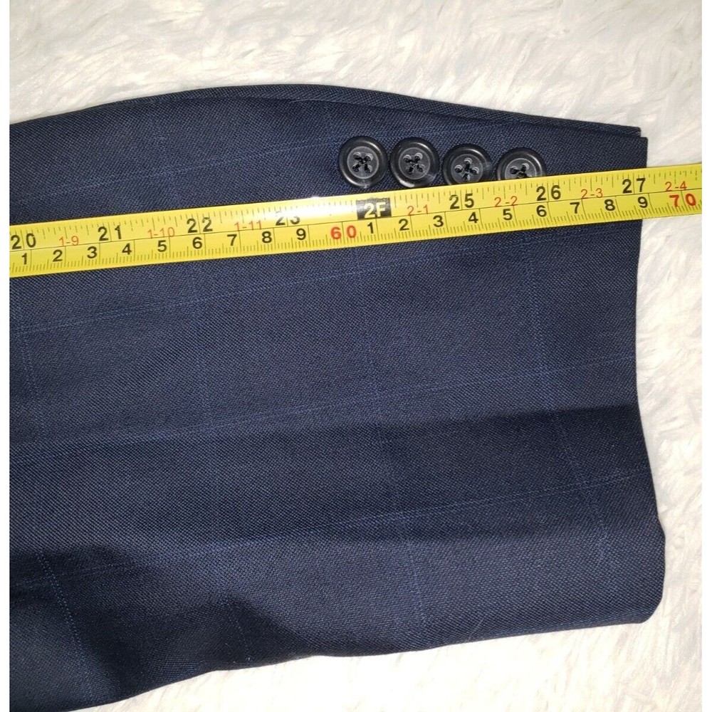 Burberry London Sz 44 L Bond Suit Jacket Sport Coat Men's Navy Blazer 100% Wool - Picture 15 of 15